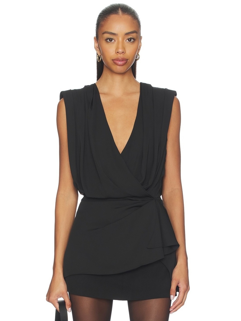 More to Come Birdie Wrap Top in Black